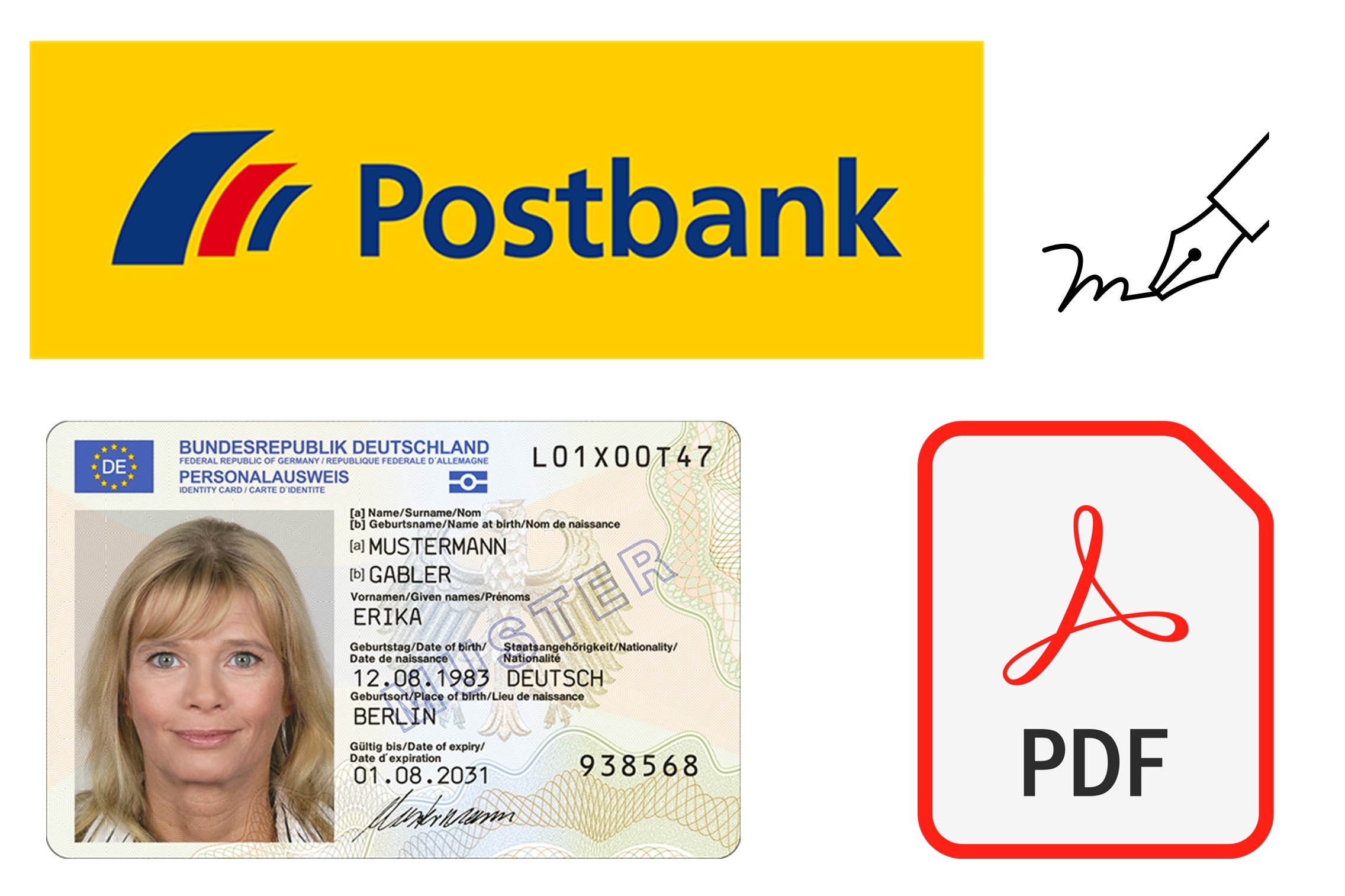 Postbank, PDF und elektronische Signatur